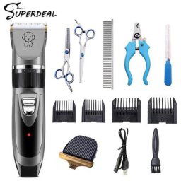 Tondeuse sans fil pour chien et chat outil de toilettage pour animaux de compagnie aste par USB
