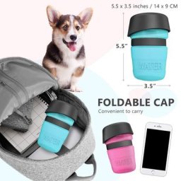Bouteille d'Eau Portable Pliable pour Animaux de Compagnie Filles de Voyage en Plein Air Sans BPA
