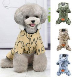 Veste à capuche coupe-vent pour chien vêtements chauds d'hiver chiot chiot chien combinaisons