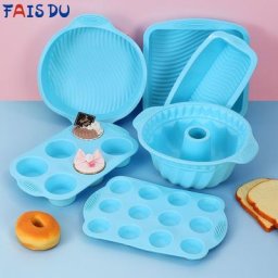 FAIS DU-Moule de cuisson antiadhésif en silicone bleu accessoires et outils de décoration de