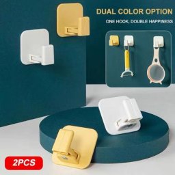 2PCS/Set Bilateral Small Hook Seamless Adhesive Hook Strong Bearing Stick Hook Wall Hanger Bathroom