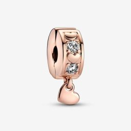 Charm Clip Pendant Scintillant Cœurs de l'Infini