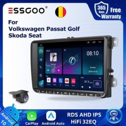 ESSGOO – autoradio 9 "" Android lecteur multimédia stéréo CarPlay unité centrale pour voiture