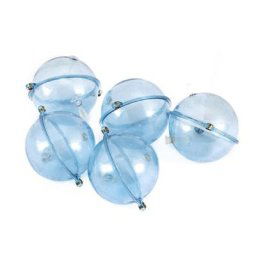 Ensemble de 5 flotteurs de pêche en plastique ABS boules rondes à bulles d'eau en rivière matériel