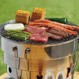 Barbecue d'extérieur portable gril pliant en acier inoxydable foyer fournitures de cuisine gril