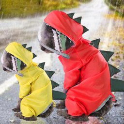Manteau imperméable à capuche pour chien veste de pluie détachable vêtements résistants à l'eau 4