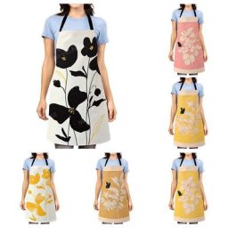 Tablier de cuisine esthétique nordique pour femme imperméable résistant à l'huile style bohème