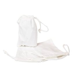 Sachets en coton, blanc, 10 x 15 cm
