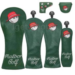Juste de sauna en bois pour club de golf couvre-tête en cuir PU couvre-putter de golf chapeau de