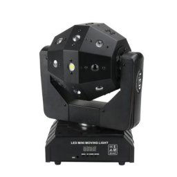 Projecteur Laser Stroboscopique 3 en 1 à Tête Mobile RGB Éclairage de Scène DJ Noël Disco KTV
