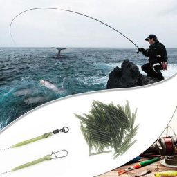 Manchons souples Anti-emmêlement pour hameçon de pêche accessoires pour pêcher la carpe 30 ou 100
