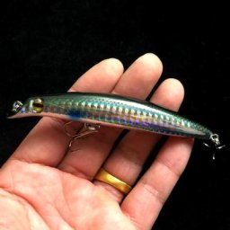 Leurre méné rigide laser lumineux appât Élidéal pour la pêche en mer au bar 0.2/12cm 0.5 à 10.5