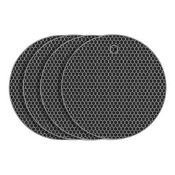 Ensemble de sous-verres ronds en Silicone résistant à la chaleur Set de tapis de Pot de cuisine