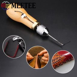 Meetee – Machine à coudre le cuir à main 1 ensemble suture couture outil de ligne à main