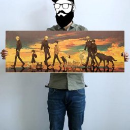 WINMIR-Autocollant mural en papier Kraft rétro affiche Anime Jujutsu Kaimmer affiches de peinture