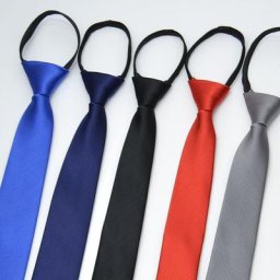 Tie de la présidence à glissière pour hommes et femmes olympiques solides minces pour garçons et