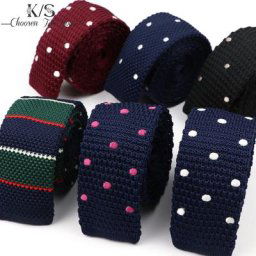 Cravates tricotées pour hommes loisirs points décontractés 5cm cravates tissées pour hommes