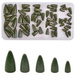Plombs de pêche pour plate-forme Texas accessoires de leurre 60 pièces/boîte 1.75-10g