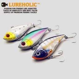 Lureholic-Leurre de pêche coulant sans lèvres appâts vibrants artificiels durs toutes les