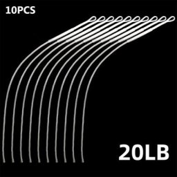 En Nylon Tressé Leader 10pcs 20/30/50LB Pêche À La Mouche Boucle Connecteur Durable Accessoires De
