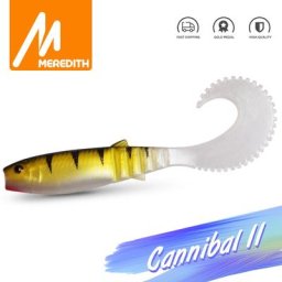 MEREDITH-Leurre CanniRhà Queue Incurvée Appât Artificiel Souple Réaliste WobJeff Matériel de