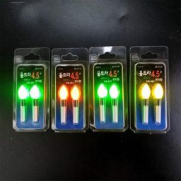 Bâton lumineux jaune/rouge/orange 2 pièces/lot fonctionne avec CR322 LED flotteur de pêche de