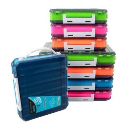 Boîte de rangement double face pour matériel de pêche accessoire pour leurres hameçons taille S/L