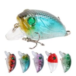Mini leurre plongeant à manivelle profonde appât Élidéal pour la pêche au brochet 8g 45mm