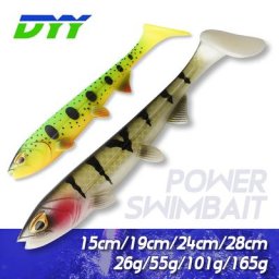 Leurre coulant en silicone souple appât Élidéal pour la pêche au brochet 15/19/24/28cm