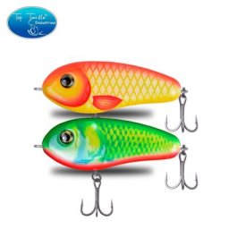 Leurre de pêche en plastique dur lumineux avec hameçon Mustad appât de grande taille Pencil Jerk
