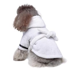 Pyjama à capuche pour animaux de compagnie peignoir épais en coton doux serviette de bain Super