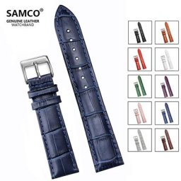 Bracelet de montre en cuir véritable souple et confortable 12/14/16/18/20/22/24mm boucle ardillon