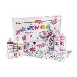 Window Color kit de peintures pour fenêtre « unicorn love »