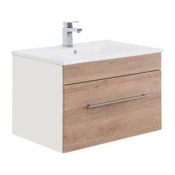 Meuble salle de bain SANTINI 75 décor chêne
