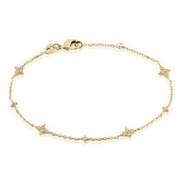 Bracelet Ziha Plaqué Or Jaune Oxyde De Zirconium