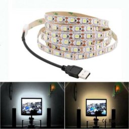 Bandes lumineuses Led USB 5V pour fond de télévision 5050SMD 0.5-5M 60Led avec ruban adhésif