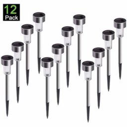 Lampe solaire d'extérieur étanche pour jardin pack de 12 62 lampes lanterne éclairage paysager