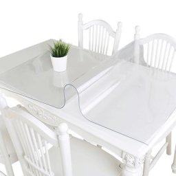 Nappe en PVC Transparent et Souple pour Table à Manger Couverture Rectangulaire Imperméable et