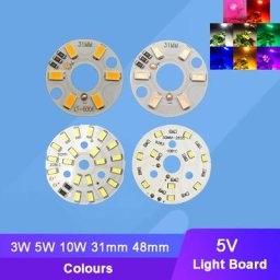 Source de lumière ronde pour panneau de lampe ampoule LED basse tension blanc chaud rouge bleu