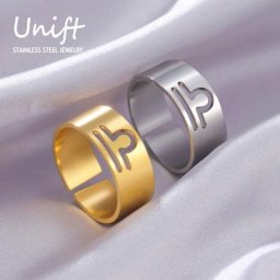 Unift Anneau en acier inoxydable pour hommes et femmes anneau ouvert du zodiaque signe étoile