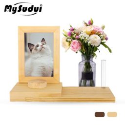 Cadre photo vintage en bois pour animaux de compagnie urne pour chien et chat boîte pour cendres