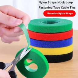 Ruban de fixation réutilisable pour fils attaches de câble sangles à crochet et boucle double