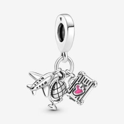 Charm Pendant Avion, Globe&Valise