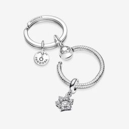 Porte-Clés Empreinte de Patte Scintillante