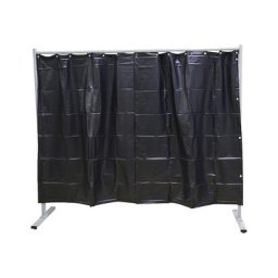 Ecran de soudure mobile, 1 élément, h x l 1900 x 2100 mm, avec film de protection, vert foncé