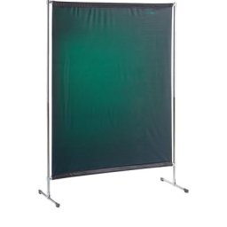 Ecran mobile de protection pour soudeur BASIC, l x h 1400 x 2000 mm, norme ISO, vert foncé