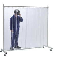 Ecran de protection, mobile, avec écran plat, transparent, l x h 2100 x 2100 mm, 1 élément
