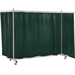 Ecran mobile de protection pour soudeur, avec écran plat, vert foncé, l x h 3700 x 2100 mm, 3 élément