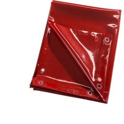 Bâche de protection pour soudeur, avec norme DIN, L x l 2000 x 1400 mm, rouge