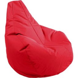 Pouf poire GAMER, h x l x p 1000 x 1000 x 1000 mm, rouge